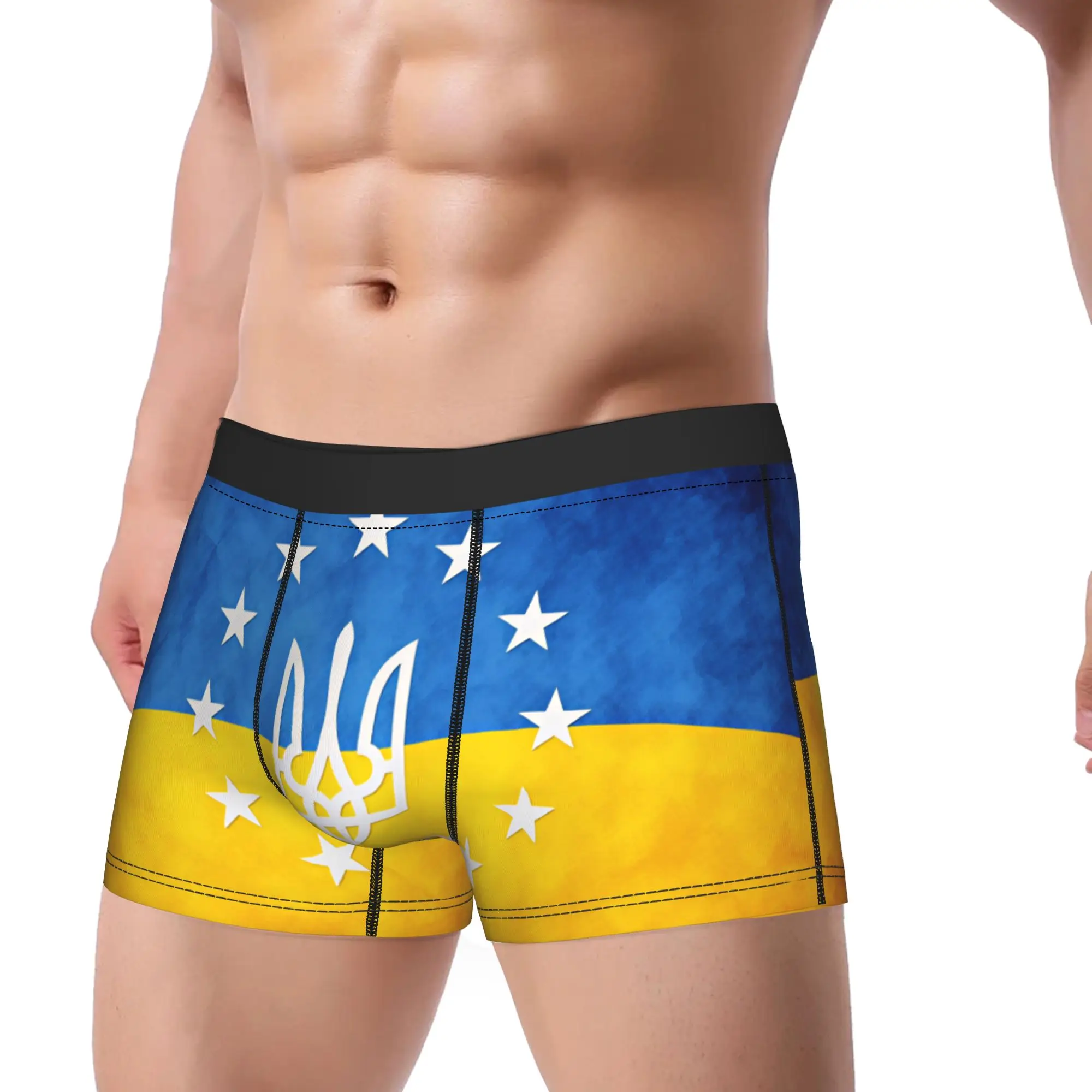 Ukraine Presidential Flag  Shorts Briefs  Underwear Hot Sale Men Comfortable Boxer Shorts Custom Large Size Panties