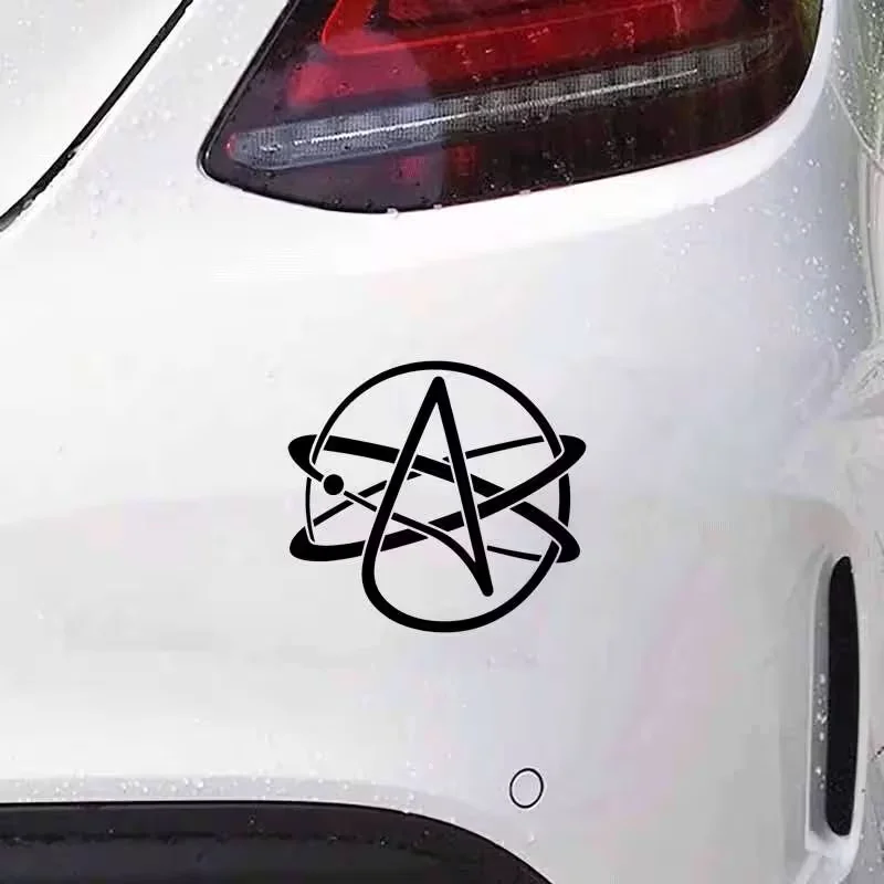 Atheism Atomic Car Sticker, Self-Adhesive Removable Sticker, Scientific Spirit Design Sticker, Suitable for Cars, Trucks, Vans, SUVs, Motorcycles, Windows, Walls, Including Bumper Stickers