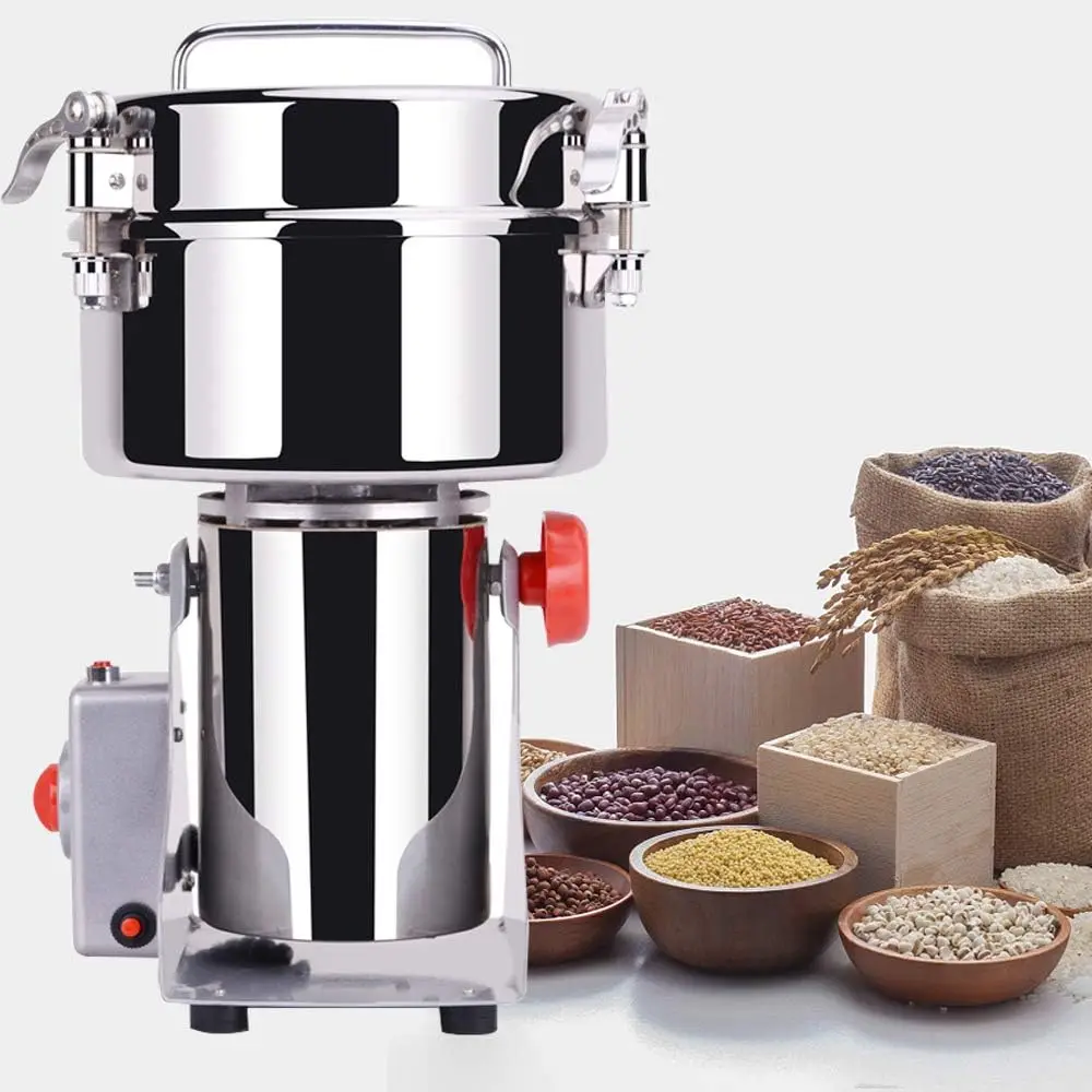 Electric Grain Mill, 2000g Kitchen Grinder Spice Grinder for Dried Herbs Wheat Spices Cereals Coffee Pepper Flour