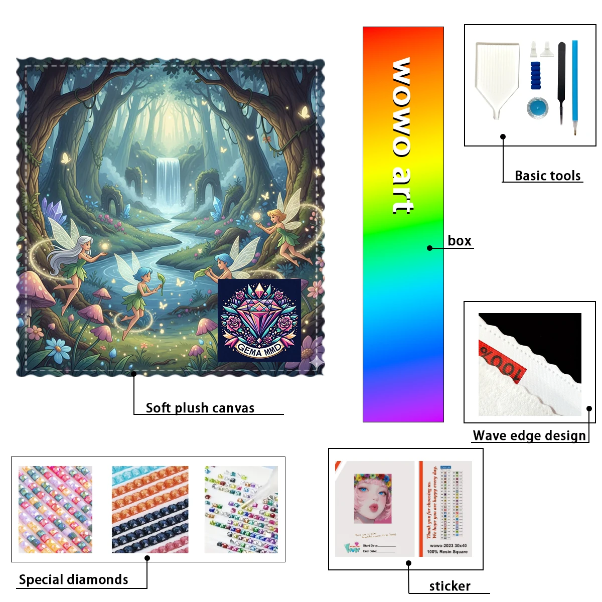 

【GEMA MMD Diamond Art】Набор для алмазной вышивки «Эльфы и лес» из 100% смолы FD+AB+CR: Идеальное произведение, стоящее того, чтобы приобрести