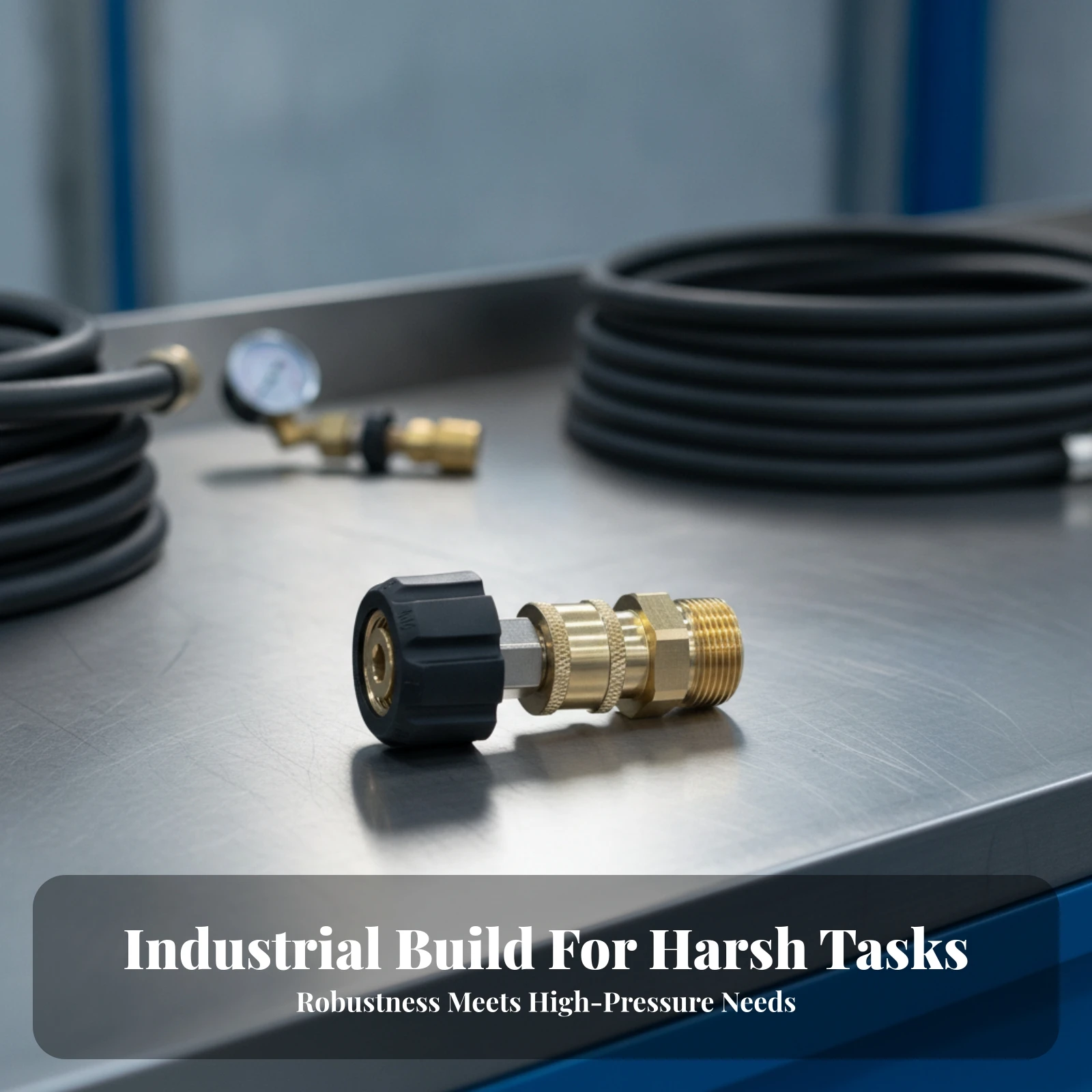 Pressure Washer Hose Connector Compact Brass Pressure Washer Adapter Brass Quick Disconnect Fitting