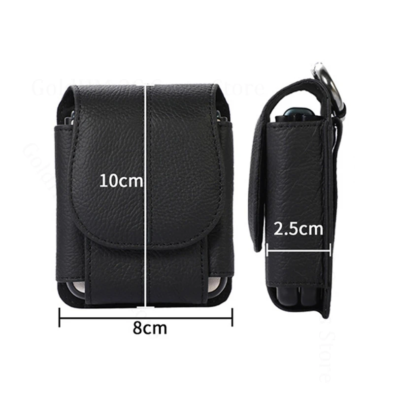 Capa For Samsung Galaxy Z Flip8 5G Magnetic Leather Phone Pouch Case For Samsung Z Flip 7 FE 6 5 4 3 Belt Clip Holster Waist Bag