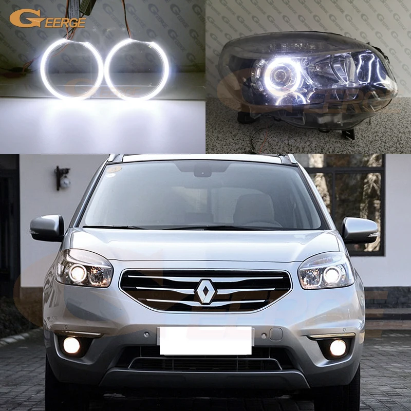 

For Renault Koleos I Samsung QM5 2011 2012 2013 2014 2015 Day Light Ultra Bright COB Led Angel Eyes Kit Halo Rings