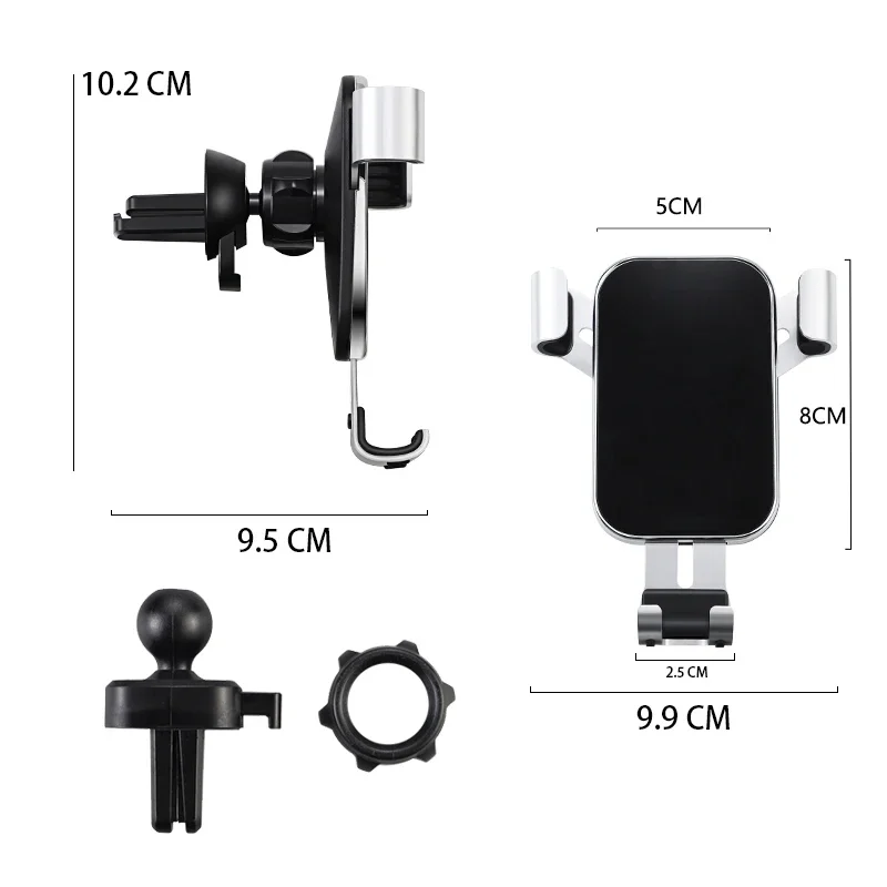 Soporte de teléfono ABS para coche, soporte de agarre automático por gravedad con rotación de 360 grados para Infiniti Q50 Q50L Q60 Q70L QX30 QX50 QX60 QX70 QX80 ESQ FX35 Q30
