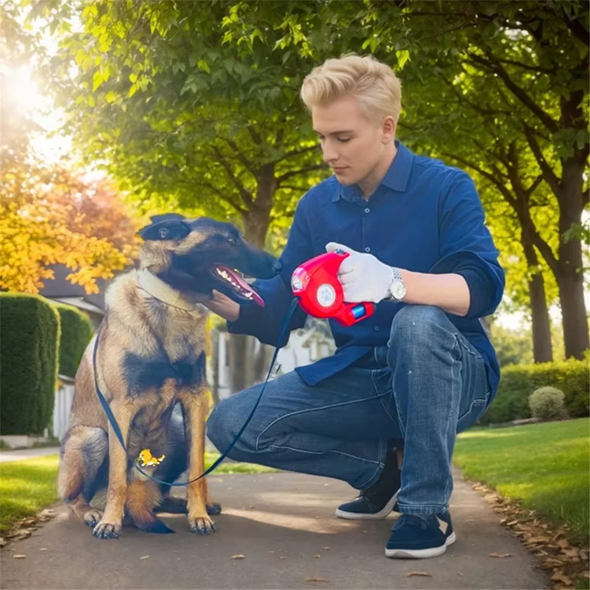 

Новый поводок для домашних животных 4,5 м, многофункциональный светодиодный фонарик, выдвижной выдвижной поводок для собак, принадлежности для прогулок на открытом воздухе, черный