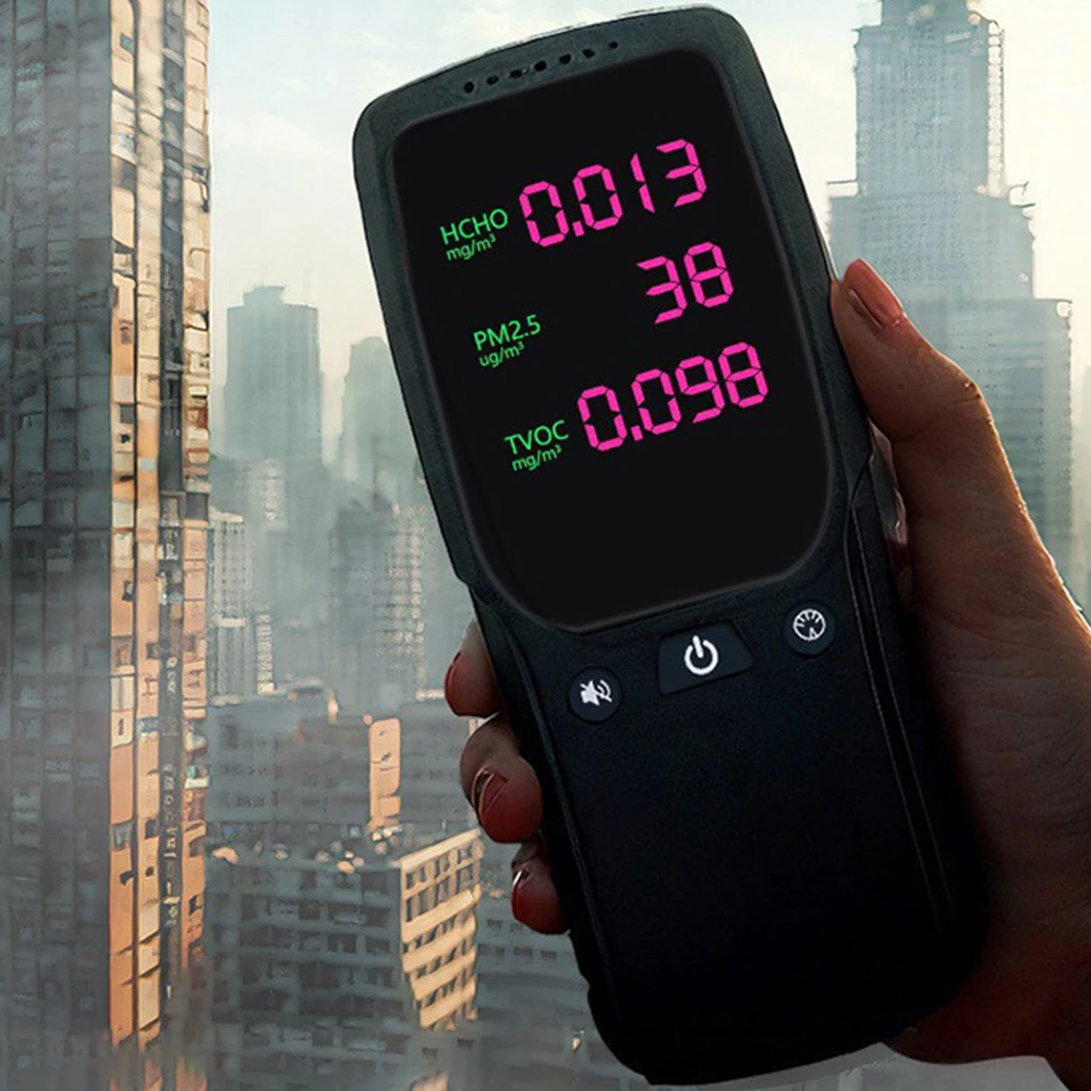 

Новый детектор газа HCHO, светодиодный точный цифровой дисплей PM2,5 TVOC, инструмент для мониторинга качества воздуха, домашний домашний детектор газа HCHO