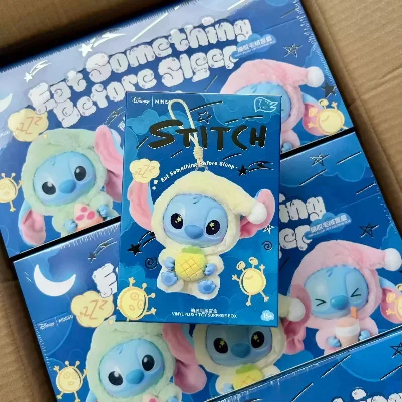 Nieuwe Stitch Eat Something Before Sleep Series Blind Box Pluche Poppen Hanger Schattige Pop Ornament Mystery Box Verrassing Speelgoed Geschenken