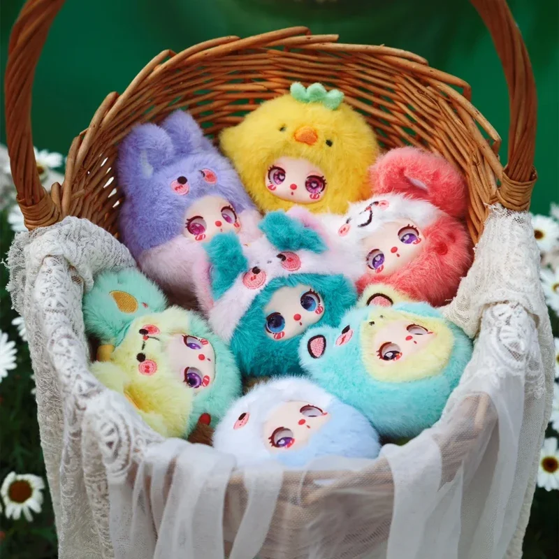 Portachiavi misterioso con scatola cieca in peluche, ciondolo per zaino, simpatico regalo da collezione per ragazze