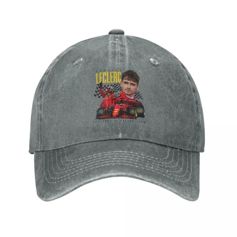 Baseball Cap Charles Leclerc Outfit Unisex Style Classic Distressed Washed Car Racing Casquette Soft