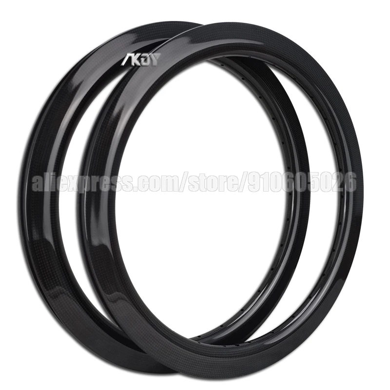 20 Inch Bike Rims Carbon 38mm Depth x 25mm Width Bicycle Rim 20 451 1-3/8 Rim/ V Brake Clincher 28 Holes Wheel 451 BMX Racing