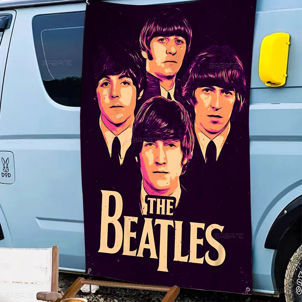 

T-The-B-Beatles Rock Band Large Size Shop Art Promotion Advertising Booth Flag Hanging Banners