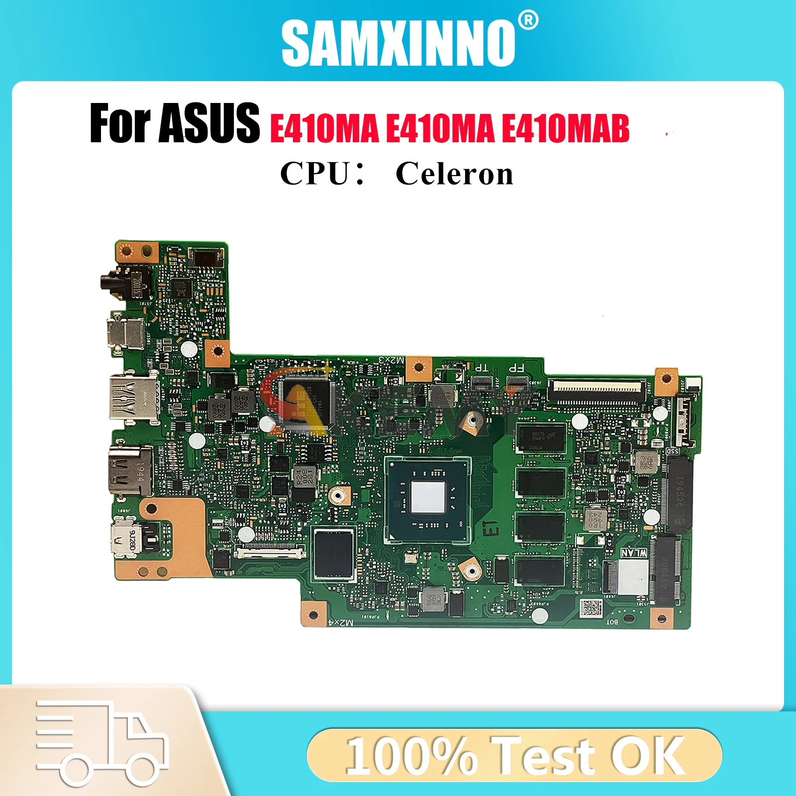 

Материнская плата для ноутбука E410MA для ASUS EeeBook E410M E410MAB E410MA, материнская плата для ноутбука с процессором Celeron, 100% тестирование, ОК, быстрая доставка