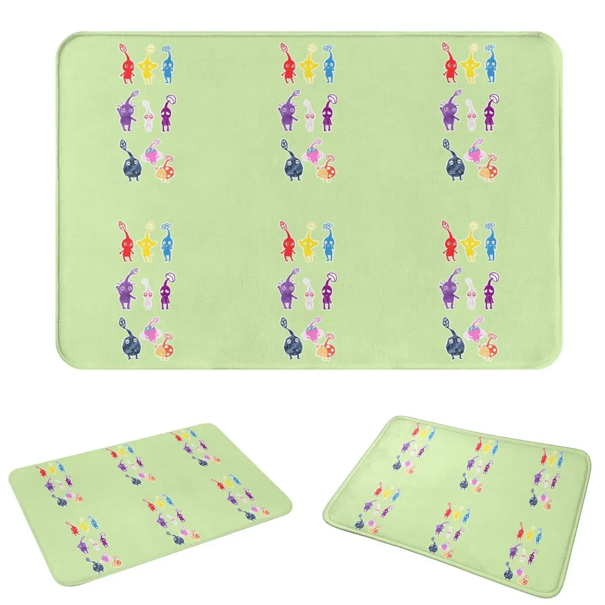 Pikmin Anti-slip Doormat Floor Mat Washable Carpet Rug for Kitchen Entrance Home Balcony Footpad Mats