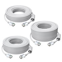 ZOSI 65/100/150ft Cat5e Ethernet Cable White High Speed Network RJ45 Wire Cord for POE Security Cameras System PoE Switch etc