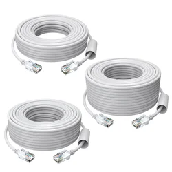 ZOSI-Cable Ethernet Cat5e para sistema de cámaras de seguridad, Cable de red de alta velocidad, color blanco, RJ45, 65/100/150 pies