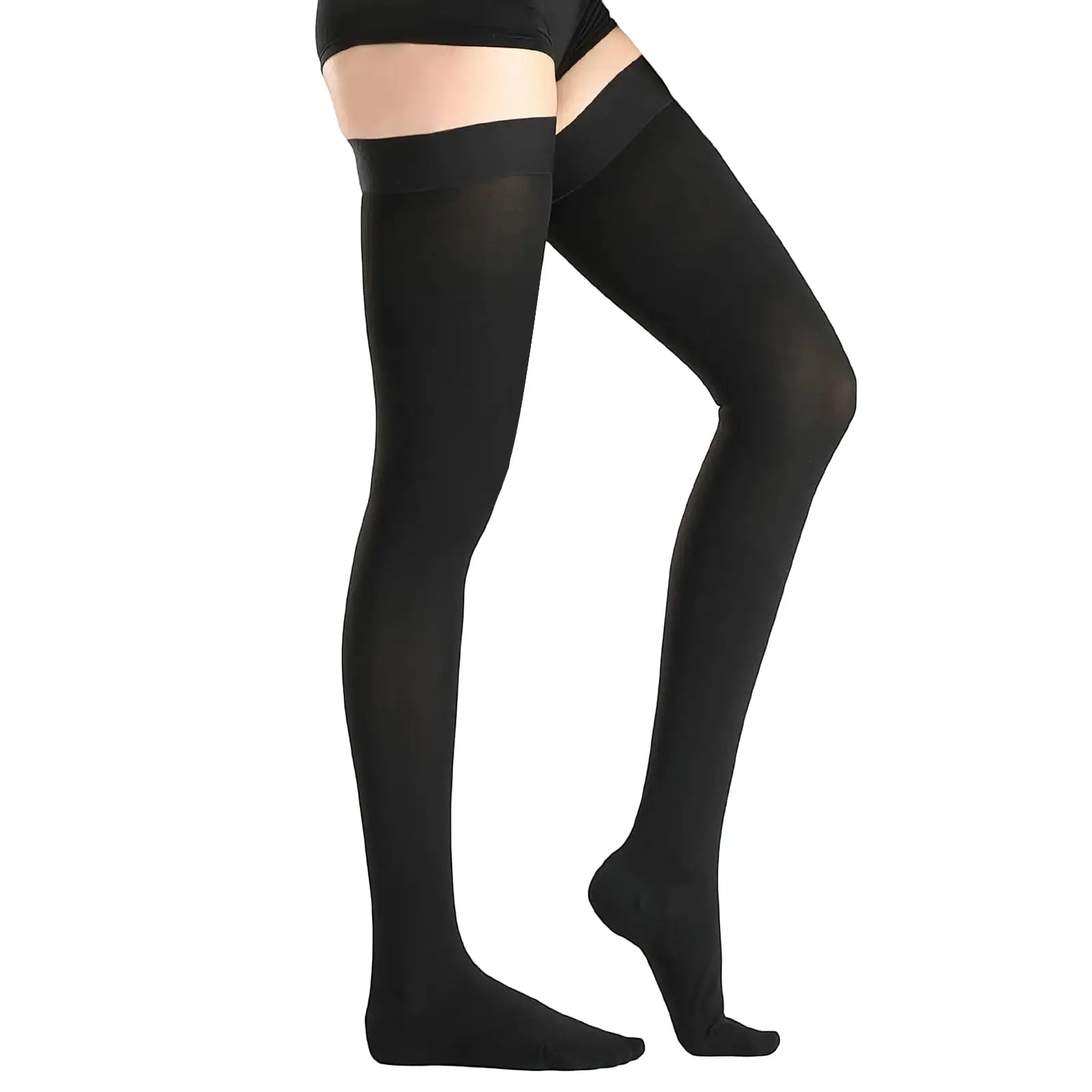 

Thigh High Medical Compression Stockings for Women Men 20-30mmHg Graduated Support Hose Compression Socks with Silicone Dot Band