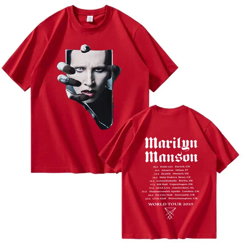 Marilyn Manson 2026 Touring T-shirt for Men and Women, Extra-large