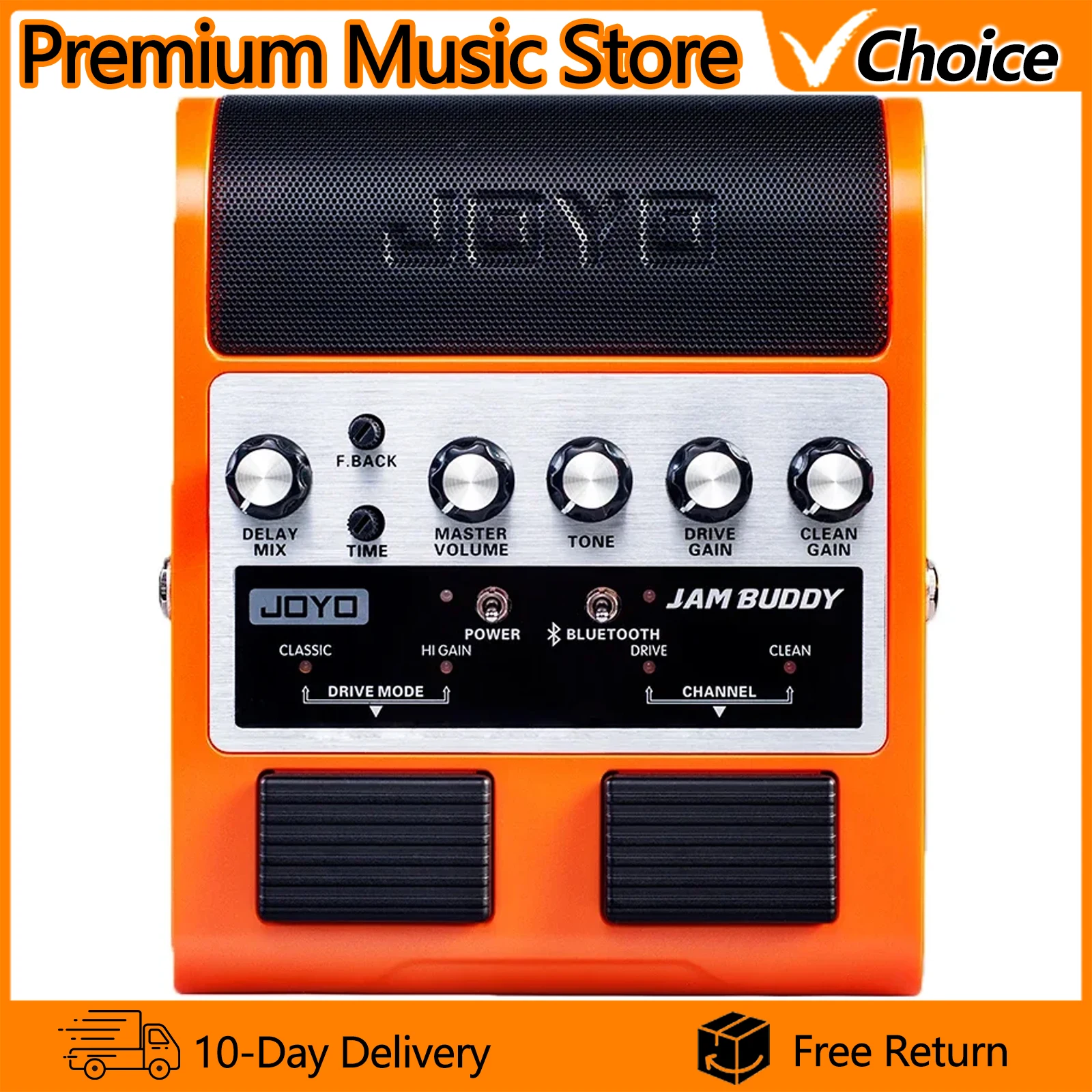 

JOYO JAM BUDDY Mini Portable Guitar Amp Amplifier Built-in Rechargeable Battery BT Stereo Guitar Amplifier For Guitar Lovers