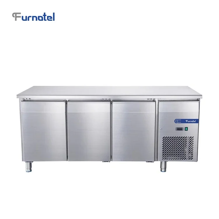 Commercial under counter 3 door fan cooled freezer