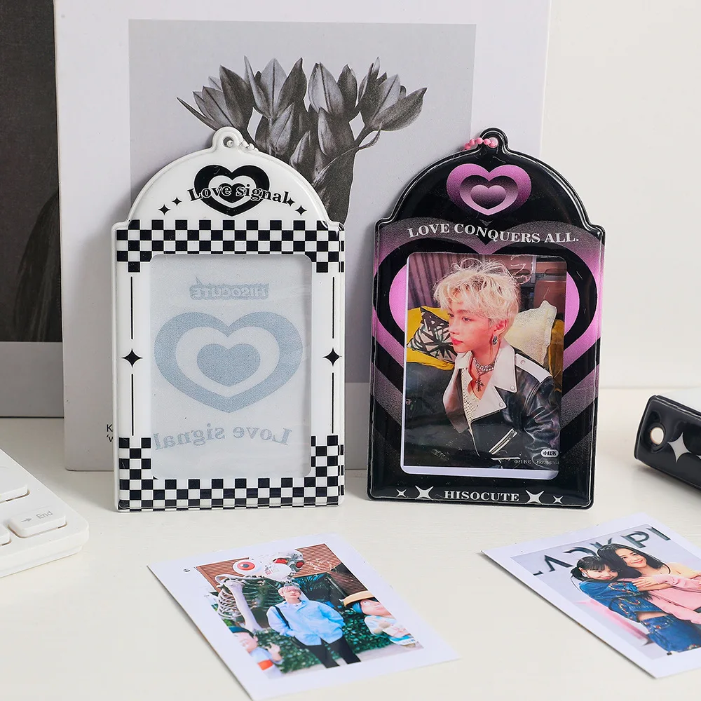 INS Korean Photocard Holder Y2K 3 inch Butterfly Bus/ID Card Case Idol Photo Card Holder PVC Cartoon Photo Sleeves image 4