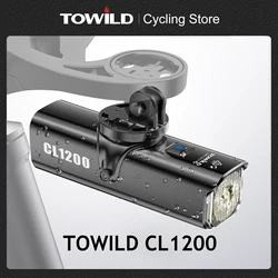 TOWILD CL1200LM Bike Front Light USB Rechargeable LED 21700 4000mAh Bicycle Light IPX6 Waterproof Headlight Bike Accessories