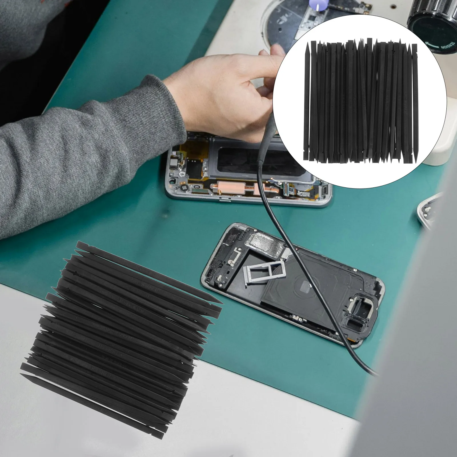 50 Pcs Anti Static Disassemble Rod Pry Bar Spudger Crowbar Lcd Screen Tool Repair Phone Laptop Electronics Anti-static Spudger