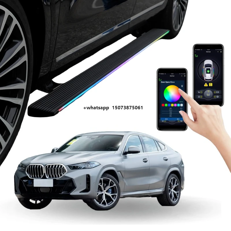 

Automatic Footrest Retractable Power Steps with Led Light for X6 Electric Running Boards