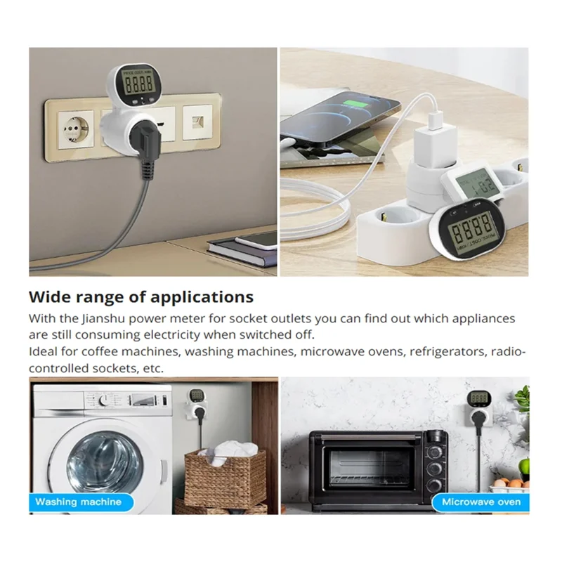 

AC56-измеритель мощности, цифровой ваттметр, электрический счетчик, вольтметр, измеритель стоимости энергии, розетка 45 ° Роторная вилка европейского стандарта