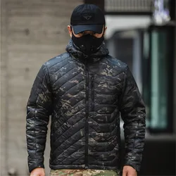 Outdoor Camo Mountain Climbing Ski Suit Waterproof Hooded Warm Cotton Jacket Winter Sports Thickened Tactical Coat
