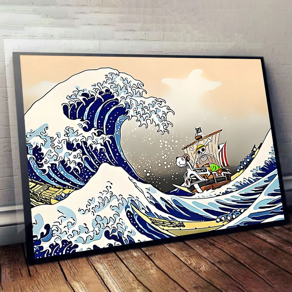 

Anime Dragon Ball Z and One Piece Peripheral Poster Landscape Canvas Painting Art Decorative Mural for Living Room Decor Gifts