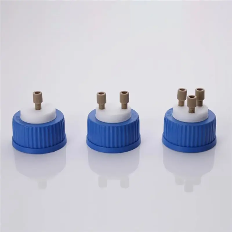 【ALLOWANCE】Mobile Phase Solvent Bottle Cap With Head Liquid Reagent Bottle Cap GL45 Universal Cap HPLC Solvent Bottle Cap 1Piece