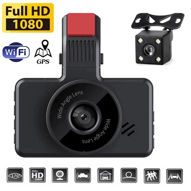 Dash Cam Car DVR WiFi 4.0 Full HD 1080P Rear View Camera Video Recorder Night Vision Black Box Dashcam Car Accessories GPS Track