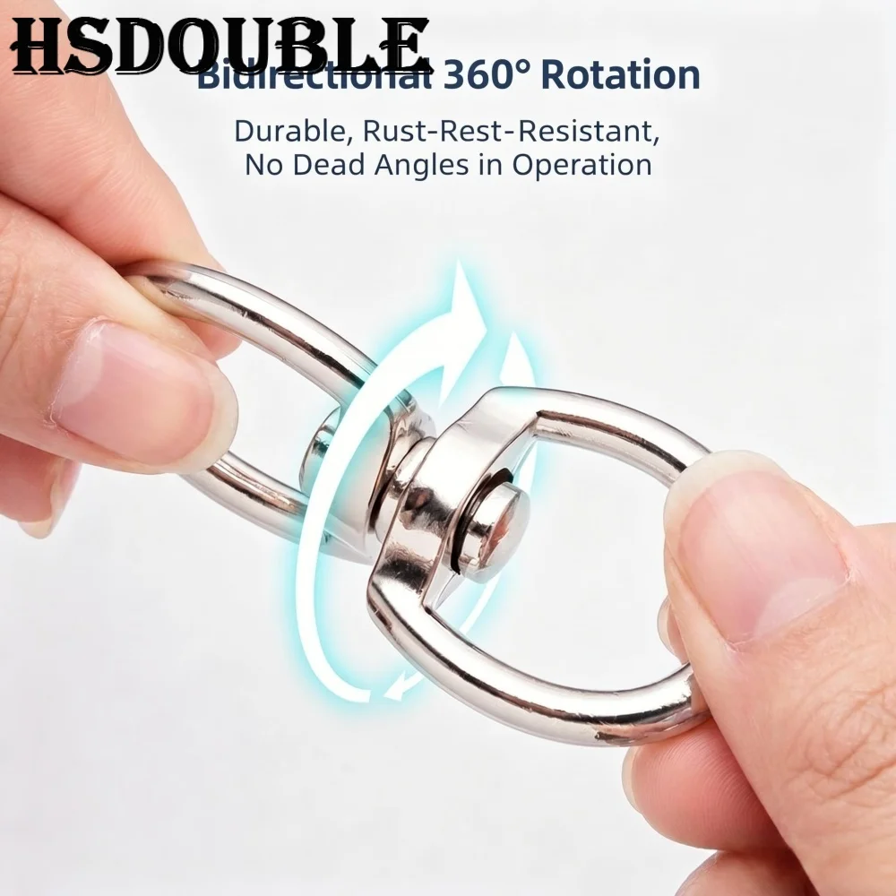 10-200Pcs Metal Swivel Hook Clasp Key Chains Keyrings Connectors For Keychains Lanyards Paracord Handbag DIY Bag Accessories