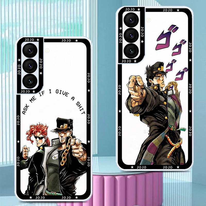 JoJo's Bizarre Adventure Anime For Samsung S24 S23 S22 S21 S20 Pro FE Ultra A23 A52 A53 A71 Angel Eyes Transparent Phone Case