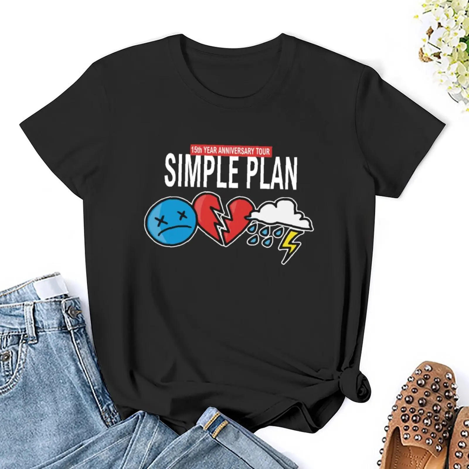 Camiseta Simple Plan Toddler para mujer, camisetas gráficas de anime, ropa para mujer