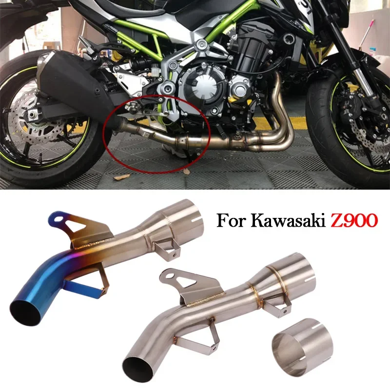 

Motorcycle Exhaust Modify Middle Link Pipe For Kawasaki Z900 Z 900 Z900E A2 2017 2018 2019 2020 Years Connect Original Muffler