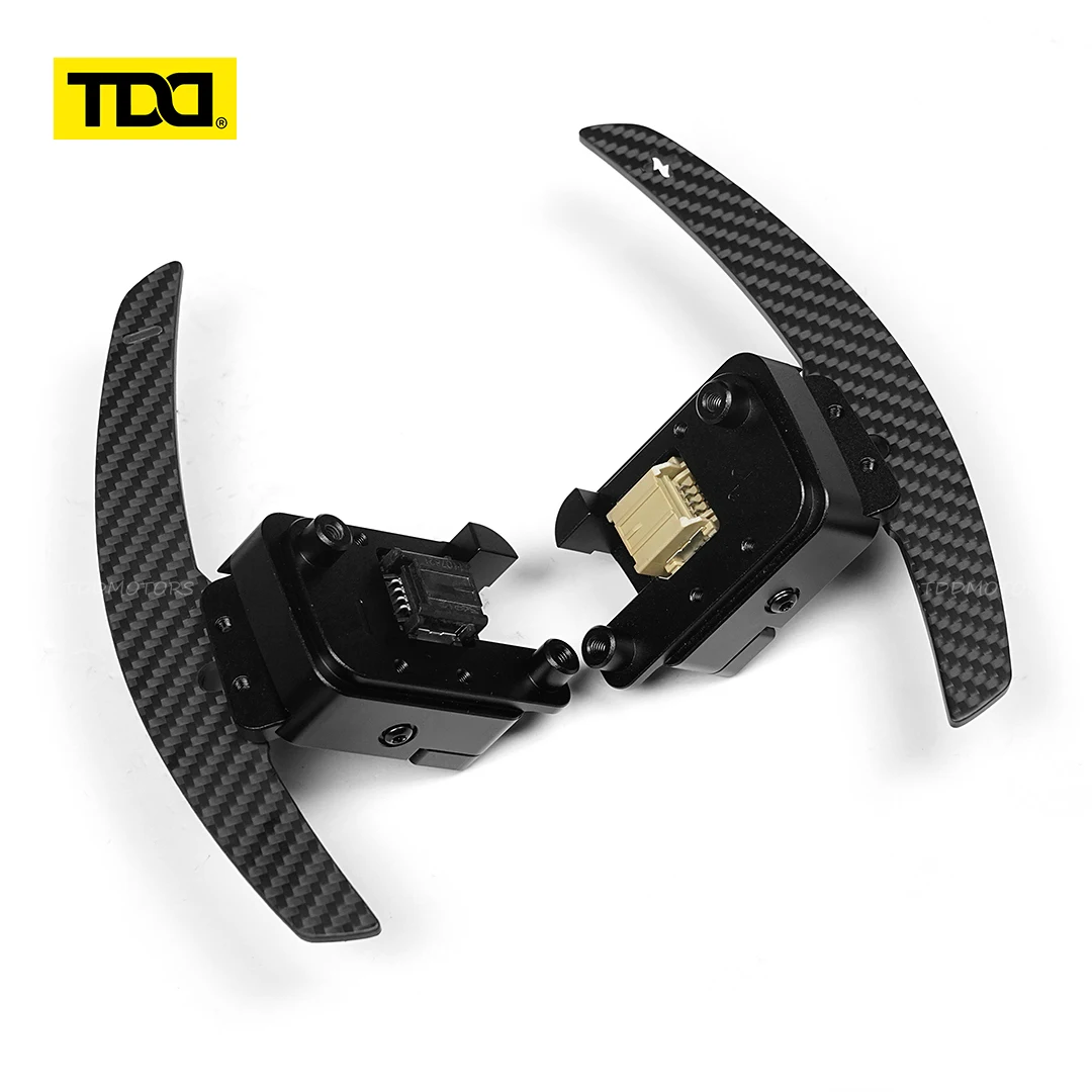 TDD Carbon Fiber Magnetic Steering Wheel Paddle Shifters For For Ford Bronco 38 Magnetic Attraction Function