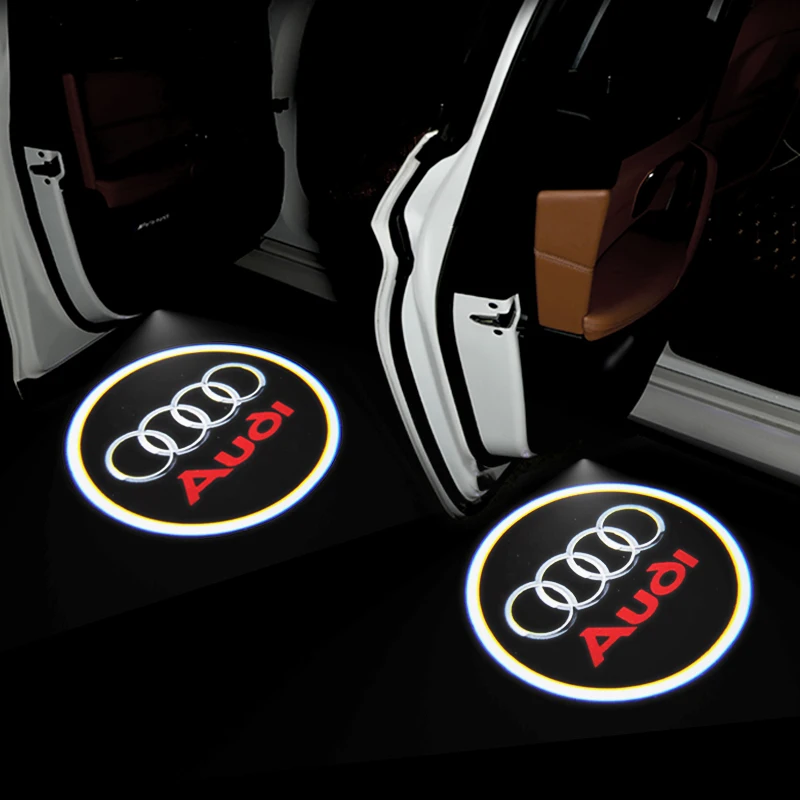 Car styling Door LED Wireless Welcome Light Logo For Audi Sline RS A3 A4 A5 A6 A7 A8 S3 S4 Q2 Q3 Q5 Q7 S6 RS3 RS5 Auto Projector view 6