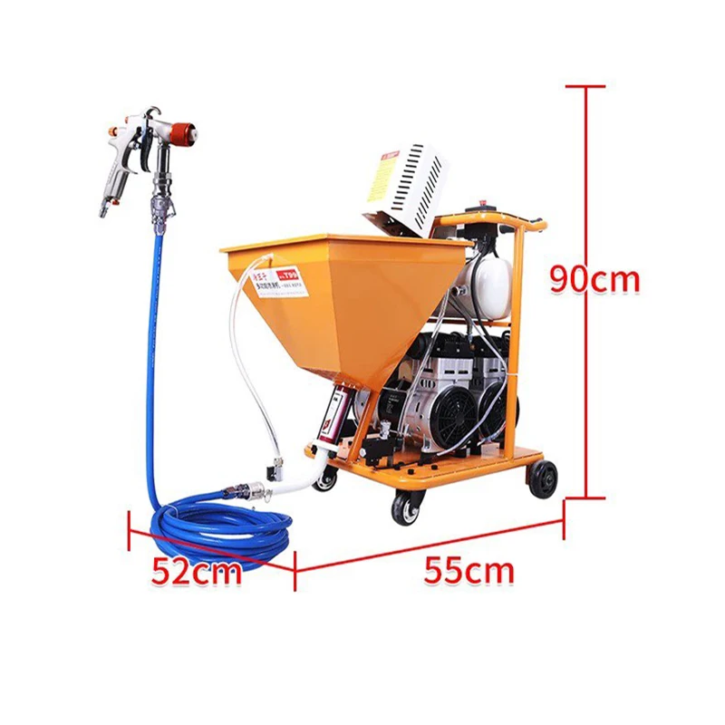 Putty Powder/Waterproof &Fireproof Coating Spraying Machine 4500W High Pressure Airless Sprayer Cement Slurry/Polyurethane/Paint
