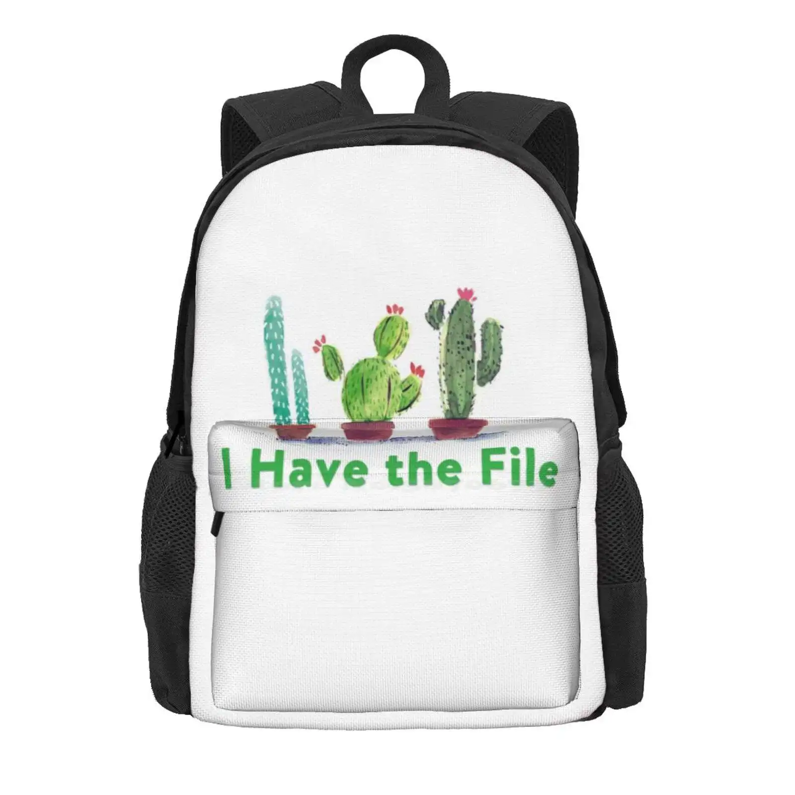 I Have The File Hot Sale Schoolbag Backpack Fashion Bags I Have The File The Good Place Good Place Janet Kristen Bell Ted