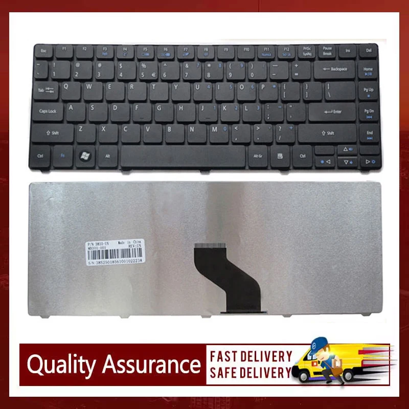 Novo teclado de laptop para ACER 3820 4741 4736 4750G 4743G MS2347 4752G 4352G Notebook EUA substituição preta
