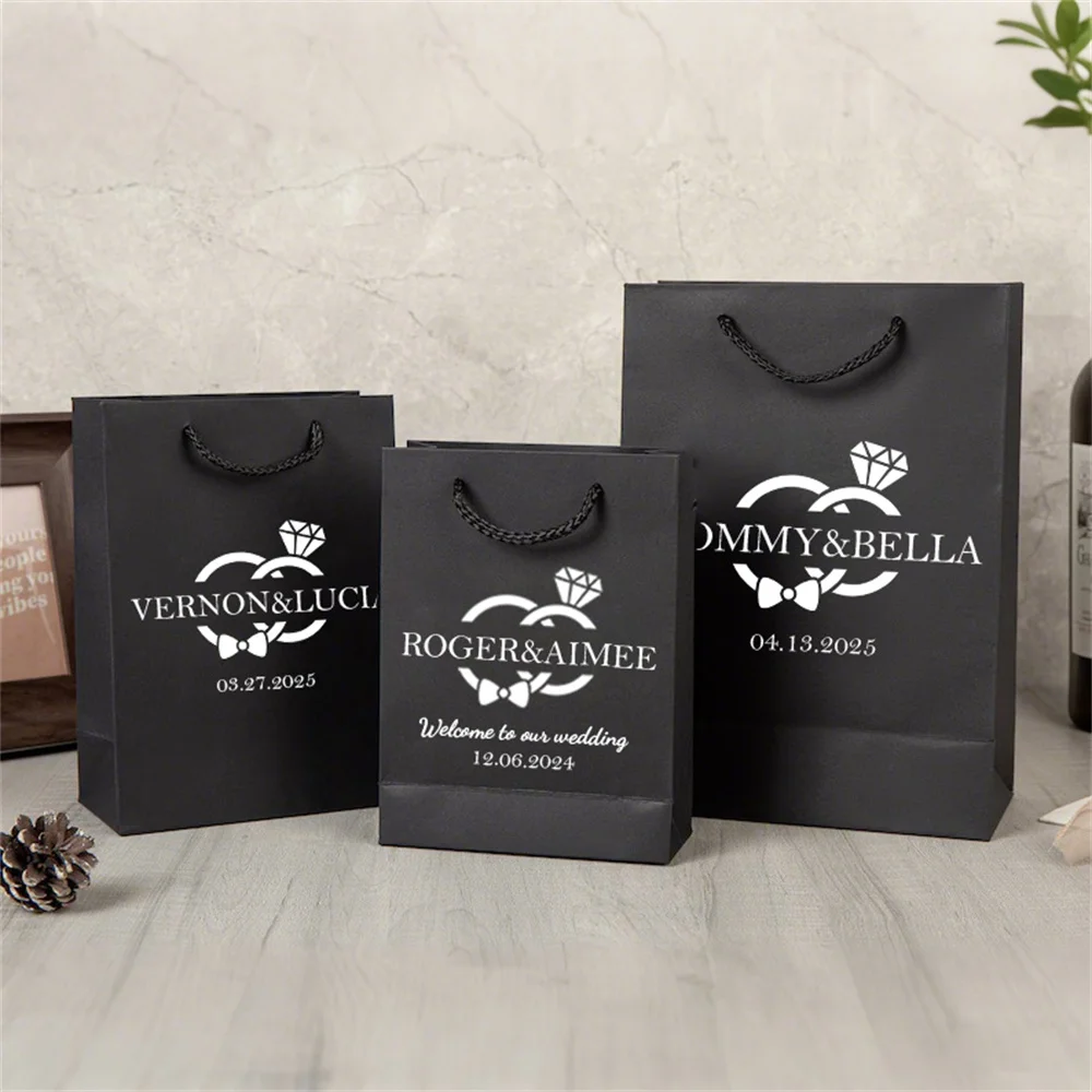 1pc Custom Groomsmen Bridesmaid Gift Bag Personalized High Quality Wedding Gift Wedding For Thank You Birthday Custom Gift Bag