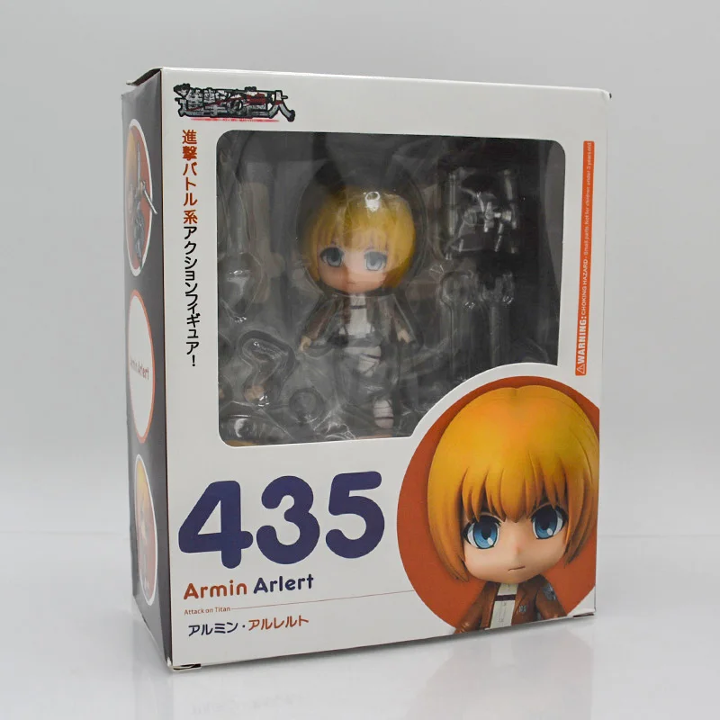 #435 Attack on Titan Armin Arlert Anime Figure Mikasa Ackerman Action Figure Shingeki no Kyojin Hanji Figure Model Doll Toy Gift