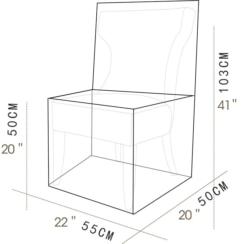 Durable Clear PVC/TPU Clear Slipcover Anti-cat Scratch No Dust Reusable Clear Dining Chair Covers Out for A Long Time