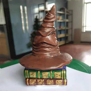Harry Potter Wizard Hat Resin Pendant, Wizard Hat, Decoração De Árvore De Natal, Enfeites, Decoração De Casa, Miniaturas Figurinhas 10 principais vendas estátua mago - №4
