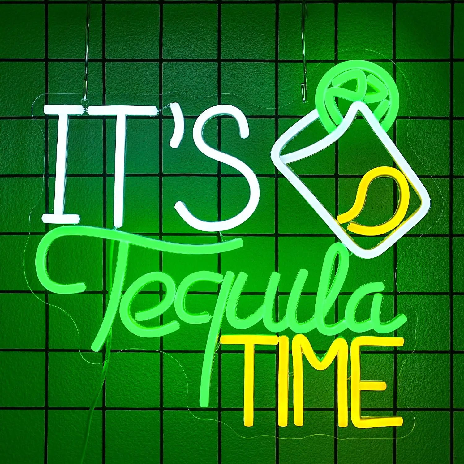 

It's Tequila Time Neon Sign USB Powered LED Light for Bar Mexican Restaurant Bistro Decoration Gift Business Art Wall Light