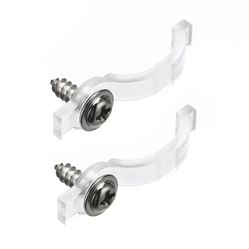 100 Pcs Strip Light Mounting Brackets One-Side Fixing Clips 10mm/0.39'' Width L43B