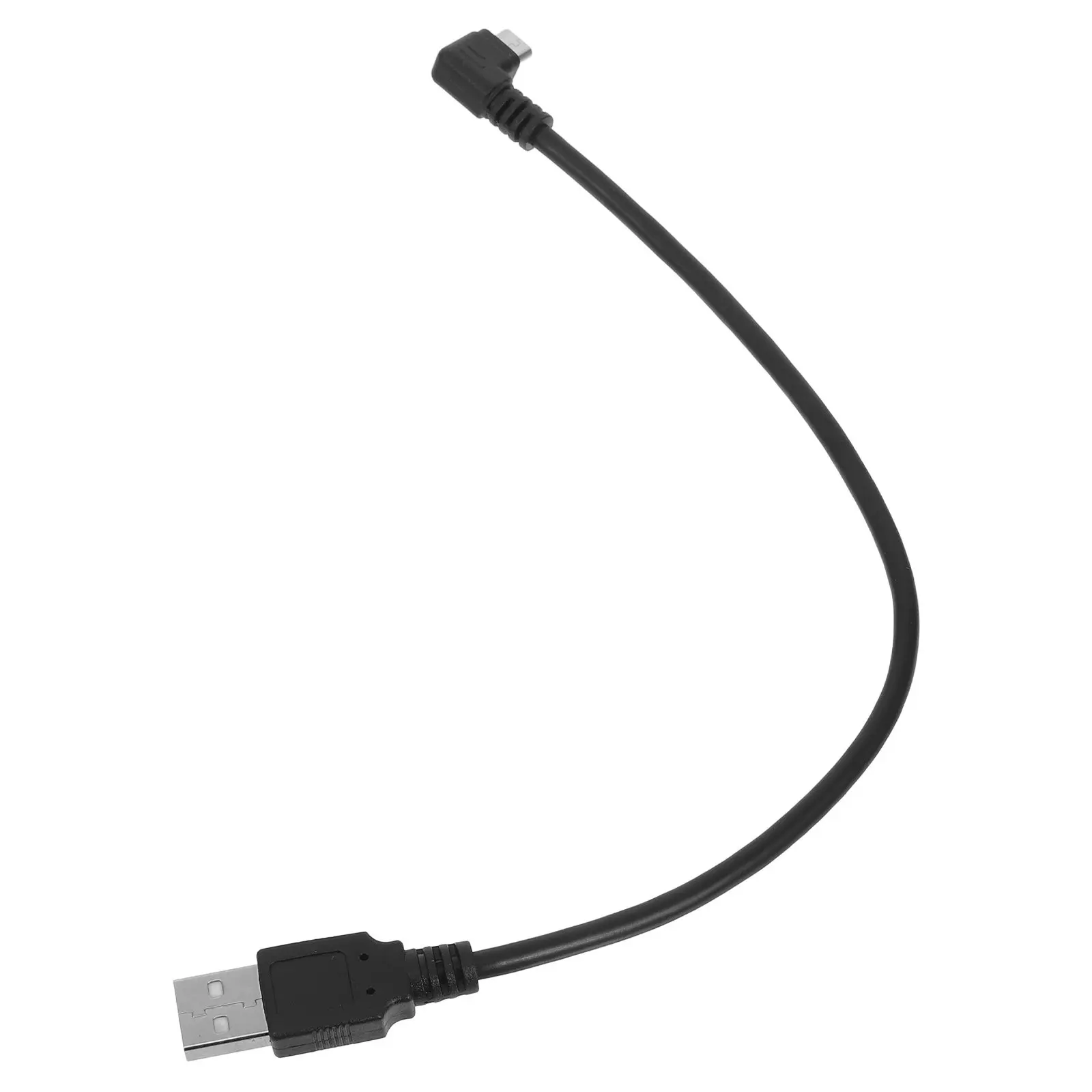 90 Degree Right Angle Micro USB Cable Dual Bend Fast Charging Data Transfer Rugged Construction Compact Portable for Smartphones