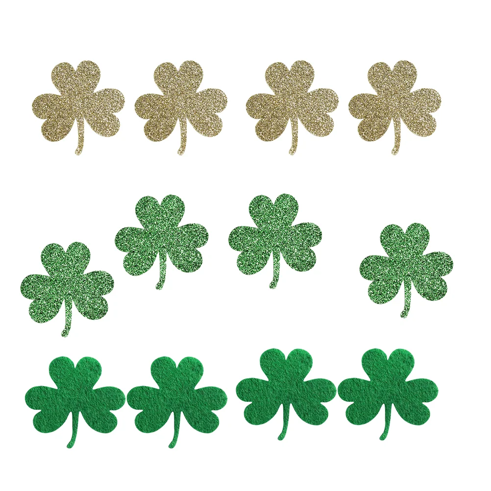 

12 PCS Hair Clips for Girls Decoration Shamrock Bow Creative Kids Headwear Headgear Child