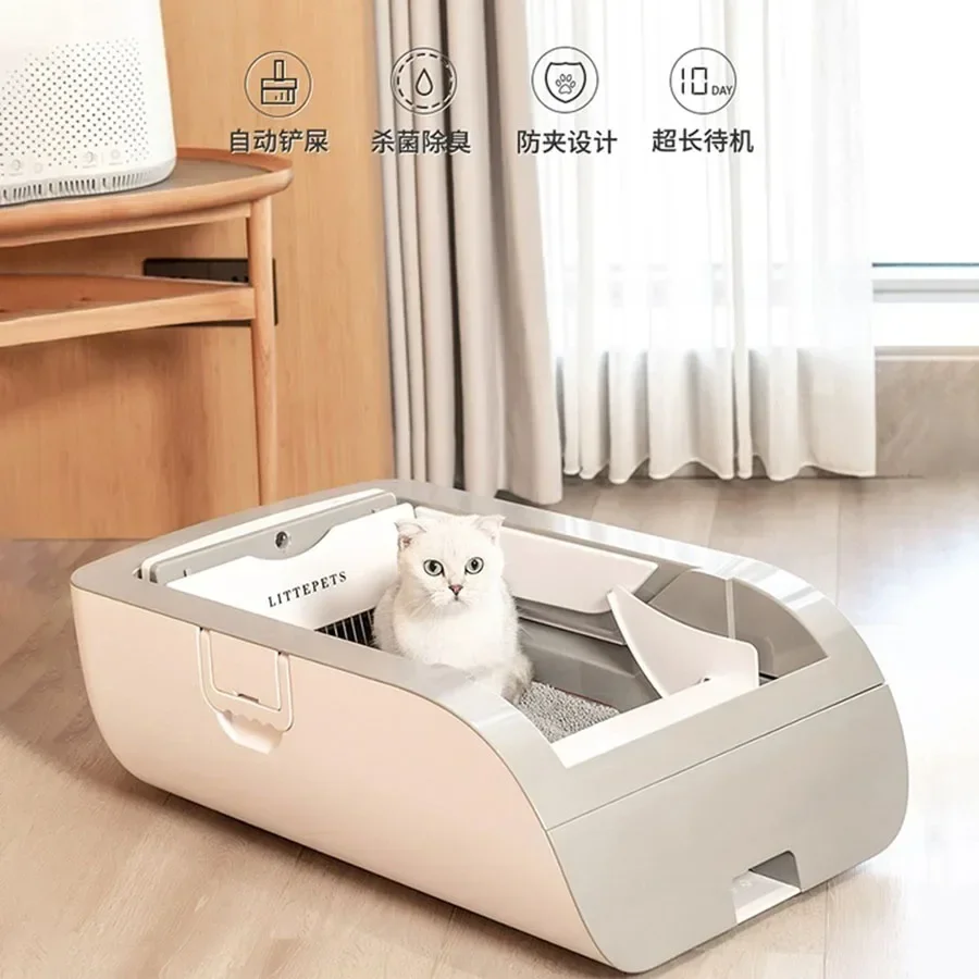 

Home Cat Litter Box Sifter Luxury Large House Big Size Cat Litter Box Automatic Handle Filter Modern Aseo Para Gatos Cat Toilet